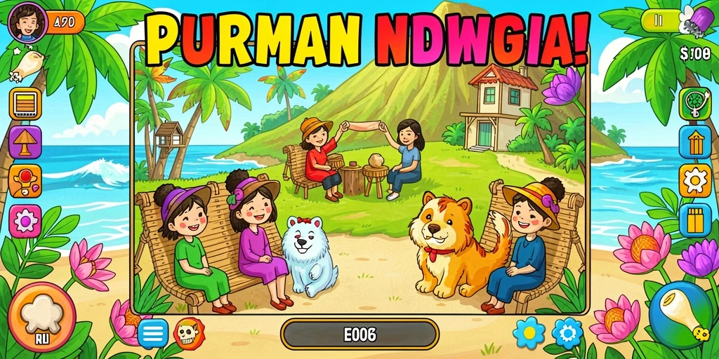 Level permainan yang penuh tantangan.